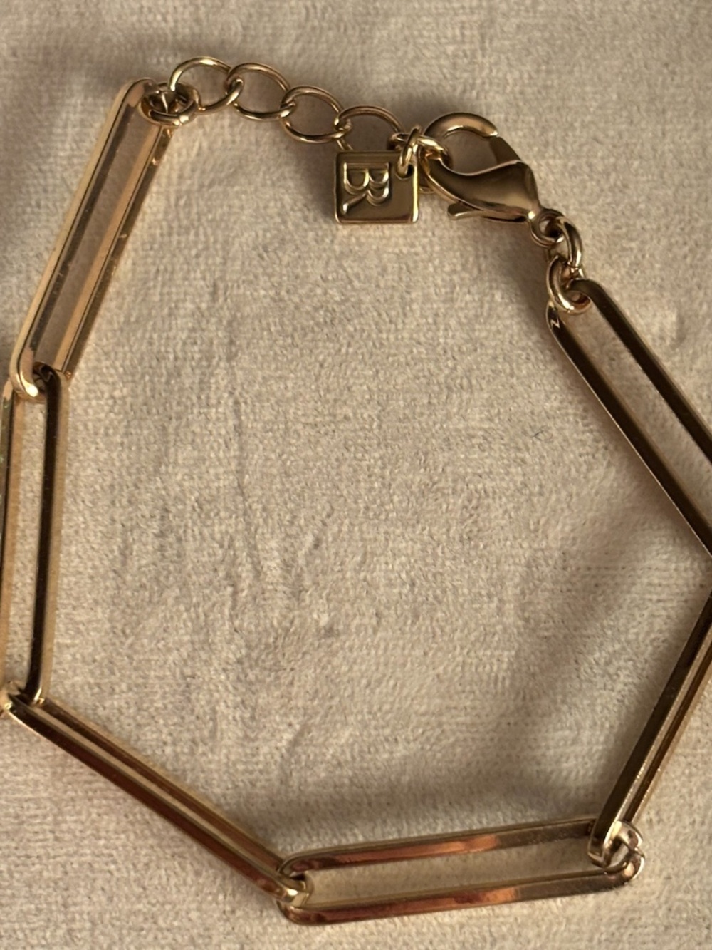 Banana Republic Gold Tone Bar Link Bracelet Signed
